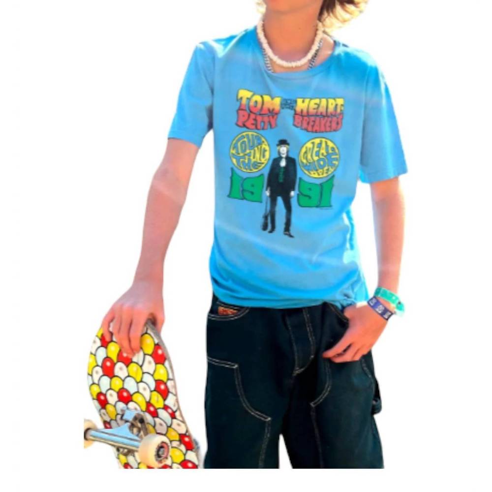 NEW ROWDY SPROUT tom petty tee in sky blue